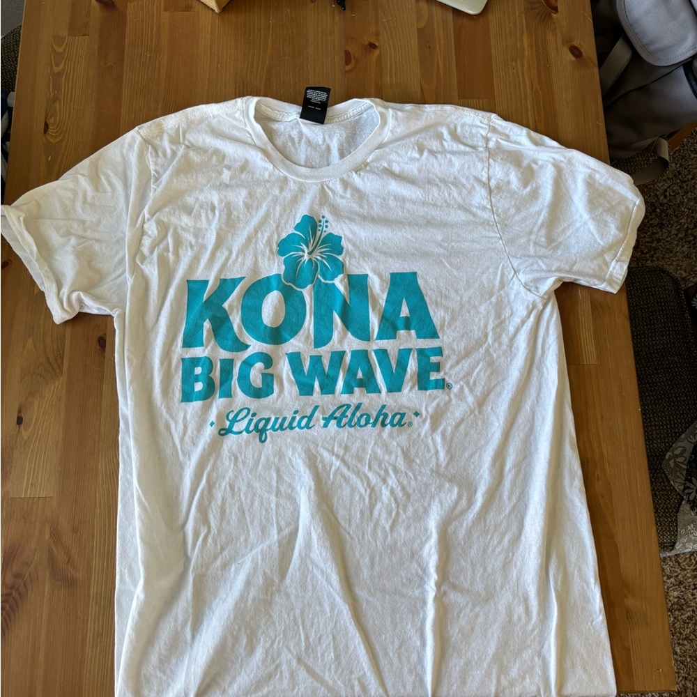 White Kona Big Wave T-Shirt